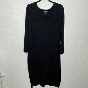 Lane Bryant Knit Black‎ Cutout Dress Knee Length Dress Size 18/20 Womens Plus